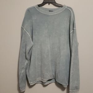 Vintage Men's Washed Baby Blue Sweater